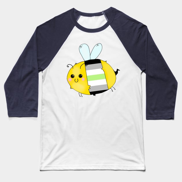 Pride Bees - Agender Baseball T-Shirt by Rendi_the_Graye